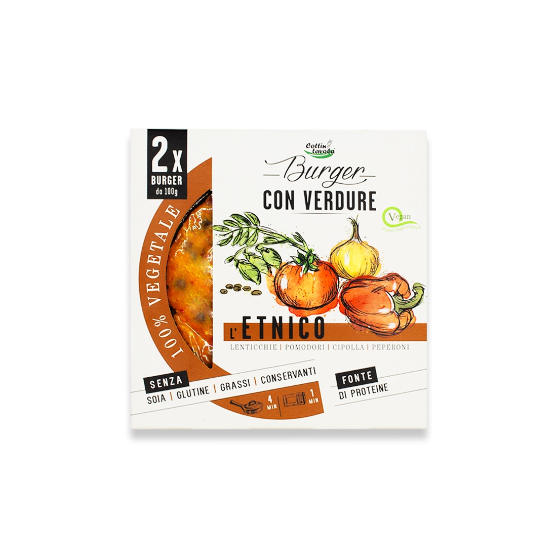 Vegan burger "L'Etnico"