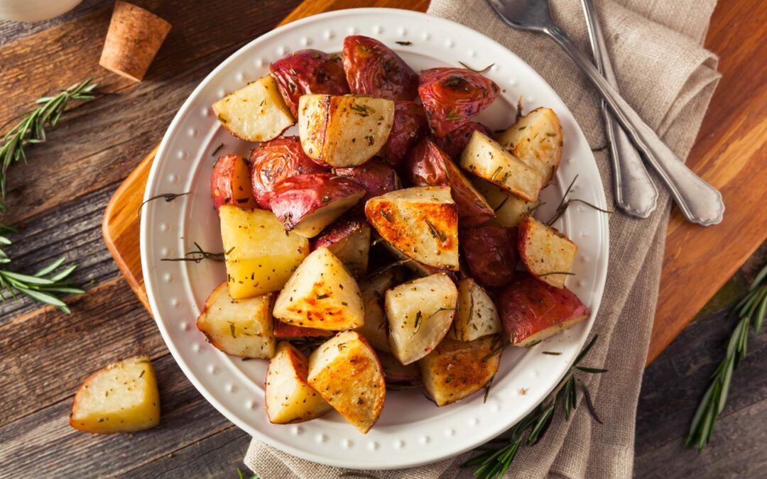 Cherie red potatoes with baked onions