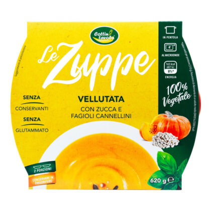 Vellutata con zucca e fagioli cannellini
