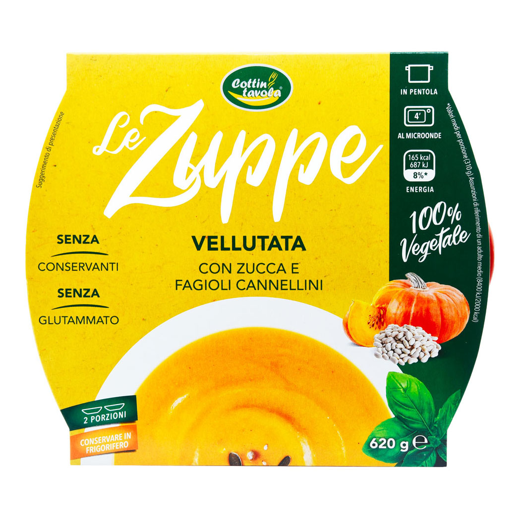 Vellutata con zucca e fagioli cannellini