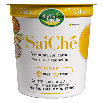 Vellutata con carote, zenzero e cannellini