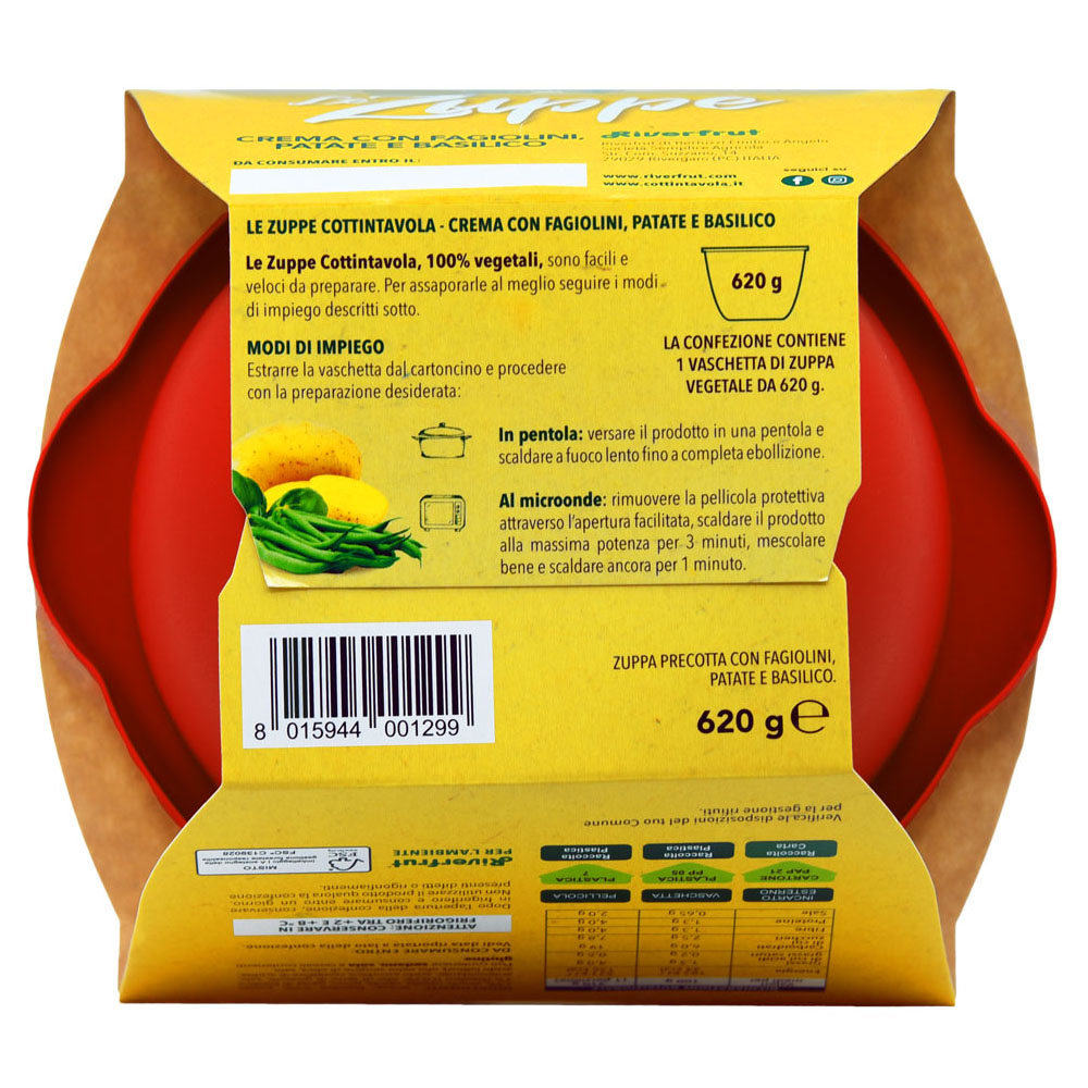 Crema con fagiolini, patate e basilico - immagine 3