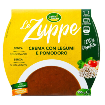 Crema con legumi e pomodoro