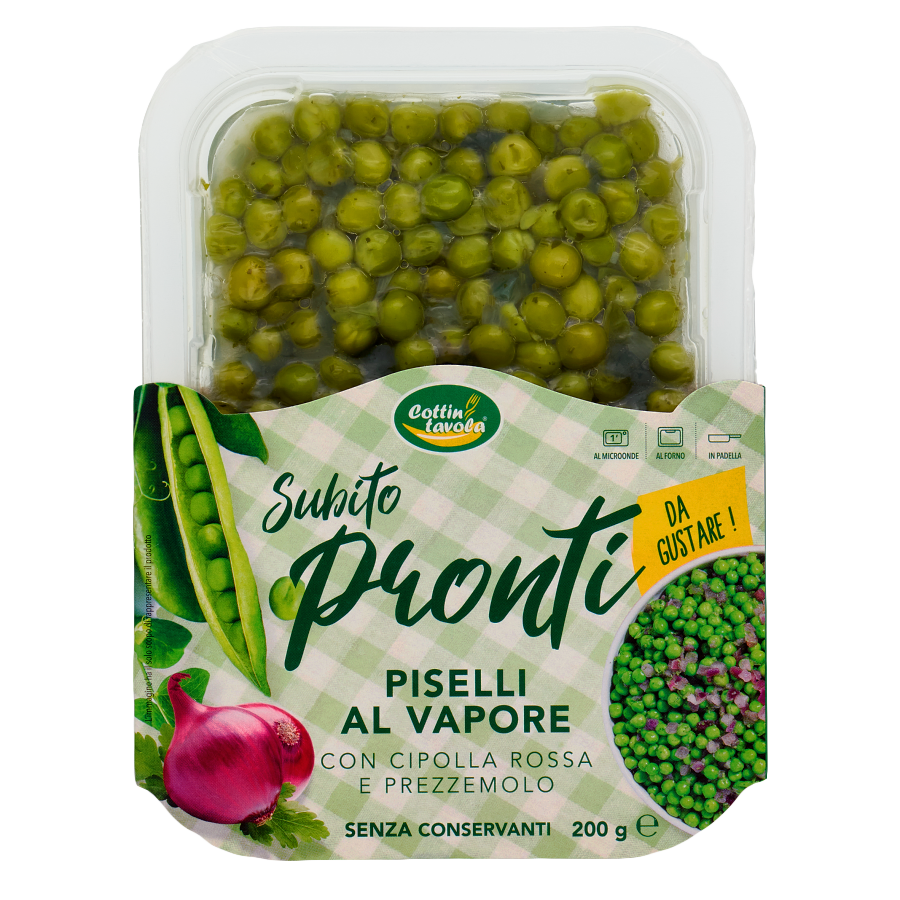Piselli al vapore